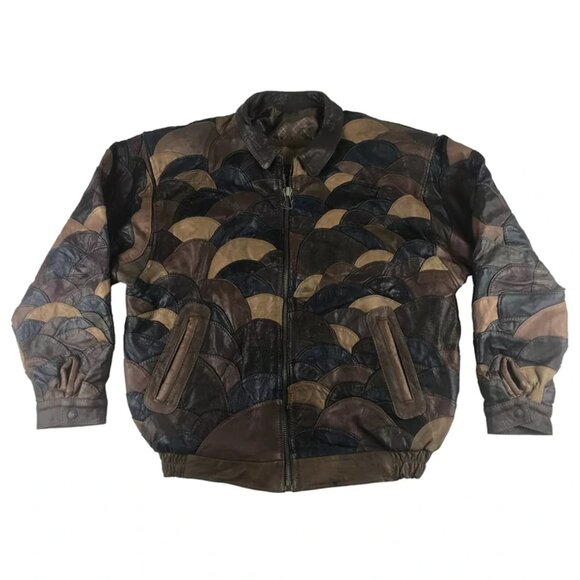 Asorcueros Mens Multicolor Collared Long Sleeve Pockets Full‎ Zip Jacket Size M - Picture 1 of 10